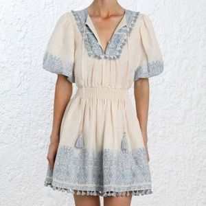 NWOT Zimmermann Helm Jacquard Embroidered Dress